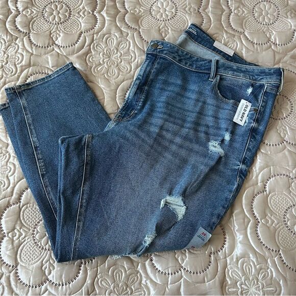 Old Navy Mid-Rise Rockstar Super-Skinny Distressed Jeans NEW Plus Size 28 - Picture 3 of 5